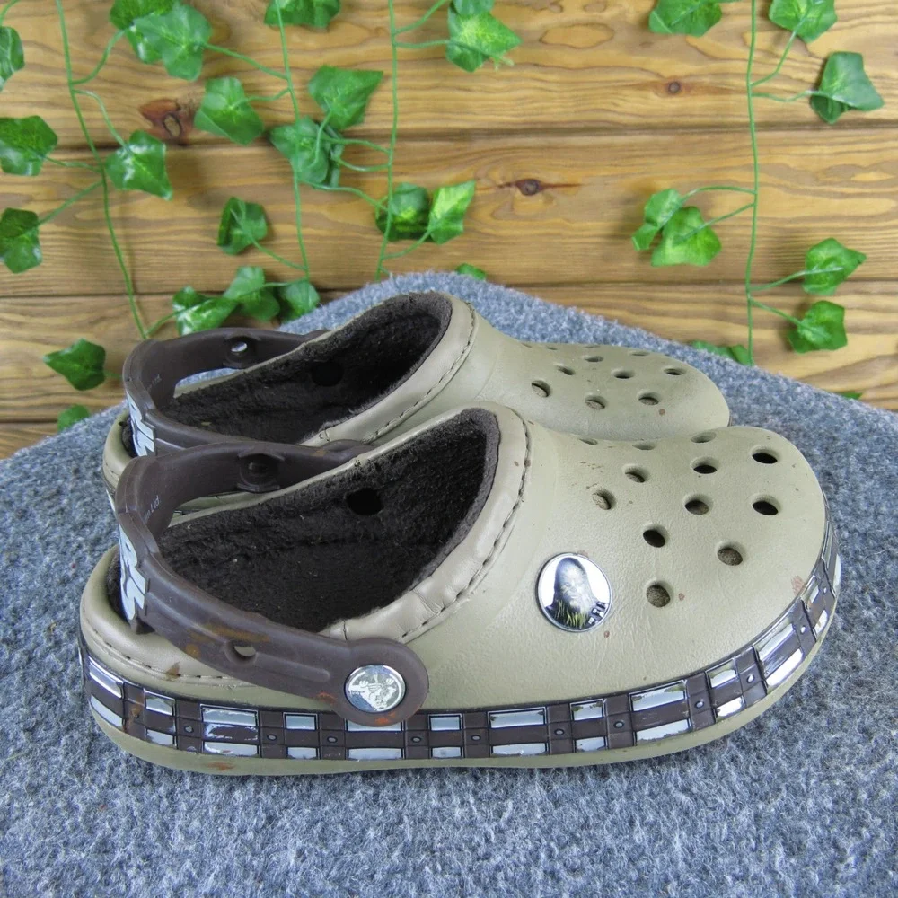 Crocs Star Wars Kids Beige Clogs 12/13 Foam Casual‎ Lightweight Comfort